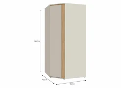 Kleerkast Wexlin 92x92x194cm - decor - sand & mauvella oak