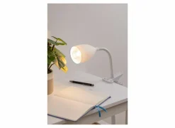 Klemlamp Sily H43cm - kunststof - wit