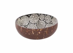 Kom Cocosbowl Ø14cm - kokos - wit & zwart