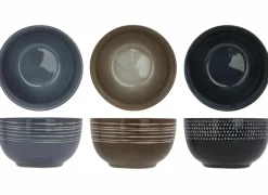 Cosy & Trendy Kom Samos Ø14cm - keramiek - blauw & bruin