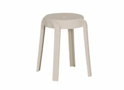 Kruk June 43,5x44,5x55,5cm - polyethyleen - beige