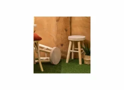 Kruk Nyar Ø28xH41cm - paulownia massief - naturel