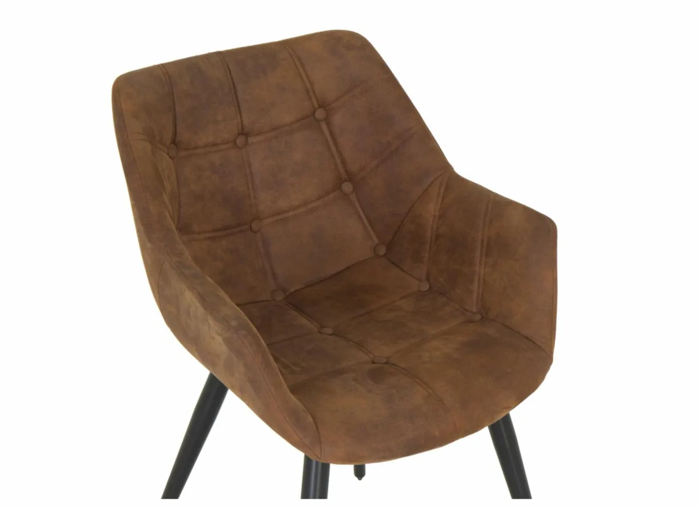 Kuipstoel Cosy 57x60x80cm - microvezel - cognac