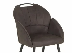 Kuipstoel ST2005  55x60x87,5cm - stof - antraciet