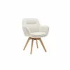 Kuipstoel Tristan 63x62,5x86,5cm - polyestervezel - beige