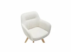 Kuipstoel Tristan 63x62,5x86,5cm - polyestervezel - beige