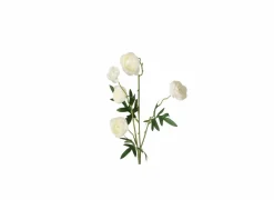 Kunstbloem Ranonkel H53cm - kunststof - wit
