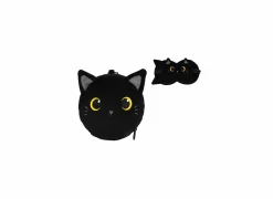 Kussen Black Cat met slaapmasker - stof - zwart