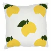 Cosy & Trendy Kussen Citroenen 45x45cm - katoen - wit
