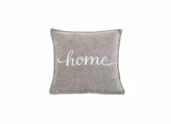 Kussen Damian Home 45x45cm - stof - licht grijs