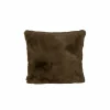 Kussen Duffie 60x60cm - imitatie konijnenvacht - bruin