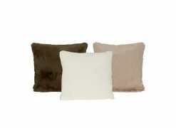Kussen Duffie 60x60cm - imitatie konijnenvacht - bruin