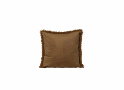 Kussen Hare 45x45cm - nepbont - oranje