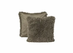 Kussen Hare 60x60cm - nepbont - grijs