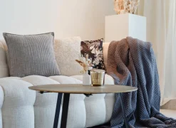 Tiseco Kussen Juliette 45x45cm - stof - lichtgrijs