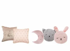 Kussen Konijn  27x27cm - stof - roze