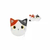 Kussen Orange Cat met slaapmasker - stof - wit