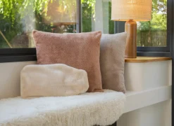 Tiseco Kussen Pippa 45x45cm - flanel - taupe