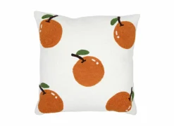 Cosy & Trendy Kussen Sinaasappels 45x45cm - katoen - wit