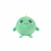 Kussen Squishy Hello Dino Ø13cm - stof - groen