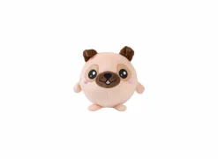 Kussen Squishy Pug Ø13cm - stof - beige