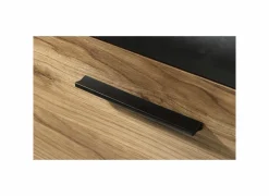 Ladekast Dalate 101x41x88,2cm - decor - kastanje eik/mat zwart