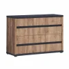 Ladekast Elsa 110x40x76cm - decor - industrial oak/zwart
