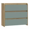 Ladekast Hoa 105x41x94cm - decor - mauvella eik & groen