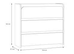 Ladekast Hoa 105x41x94cm - decor - mauvella eik & groen
