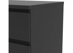 Ladekast Naia 77x50x112cm - melamine - mat zwart