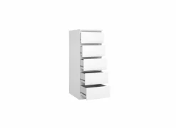 Ladekast Naia 41x50x111cm - melamine - wit hoogglans