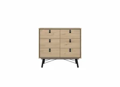 Ladekast Ry 102x41x95cm - decor - bruin/zwart