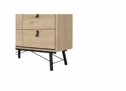 Ladekast Ry 102x41x95cm - decor - bruin/zwart