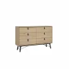 Ladekast Ry 151x41x95cm - decor - bruin/zwart