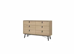 Ladekast Ry 151x41x95cm - decor - bruin/zwart
