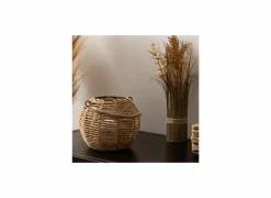 Lantaarn Maty H15cm - papier & glas - bruin