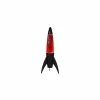 Lavalamp Rocket Glitter - glas & metaal - rood/zwart
