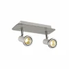 LED spot met 2 spots 5W GU10 chroom wit