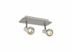 LED spot met 2 spots 5W GU10 chroom wit