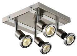 LED spot met 4 spots 5W GU10 chroom