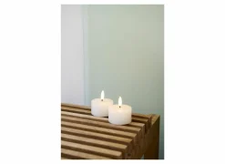 Ledkaars Sille Rechargeable wit set van 2