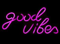 Ledlamp Neon Good Vibes 40,5x20cm - kunststof - roze