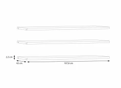 Legplank 107,8cm set van 3