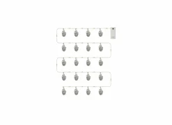 Lichtslinger Dennenappel 200cm 20LED - metaal - wit