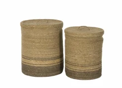Linnenmand Ravi set van 2 - zeegras - naturel