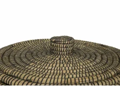 Linnenmand Yasuke Ø45x50/Ø40x45cm set van 2 naturel