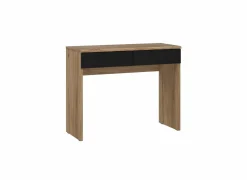 Make-up tafel Dalate 100x41x80cm - decor - kastanje eik & mat zwart