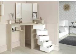 Make-up tafel Sweet met spiegel 114x114x142cm