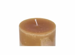 Mini Super Kaars Ø10x10cm - rustiek - camel