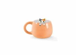 Mok Charm Kat 45cl H8,4cm - keramiek - oranje